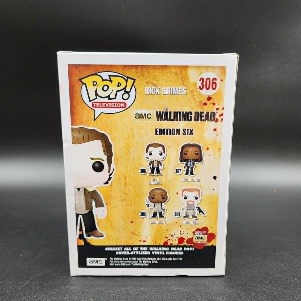 Funko Pop Rick Grimes Brown Walking Dead 306 Vinyl Figure AMC Edition 6 - Picture 2 of 4